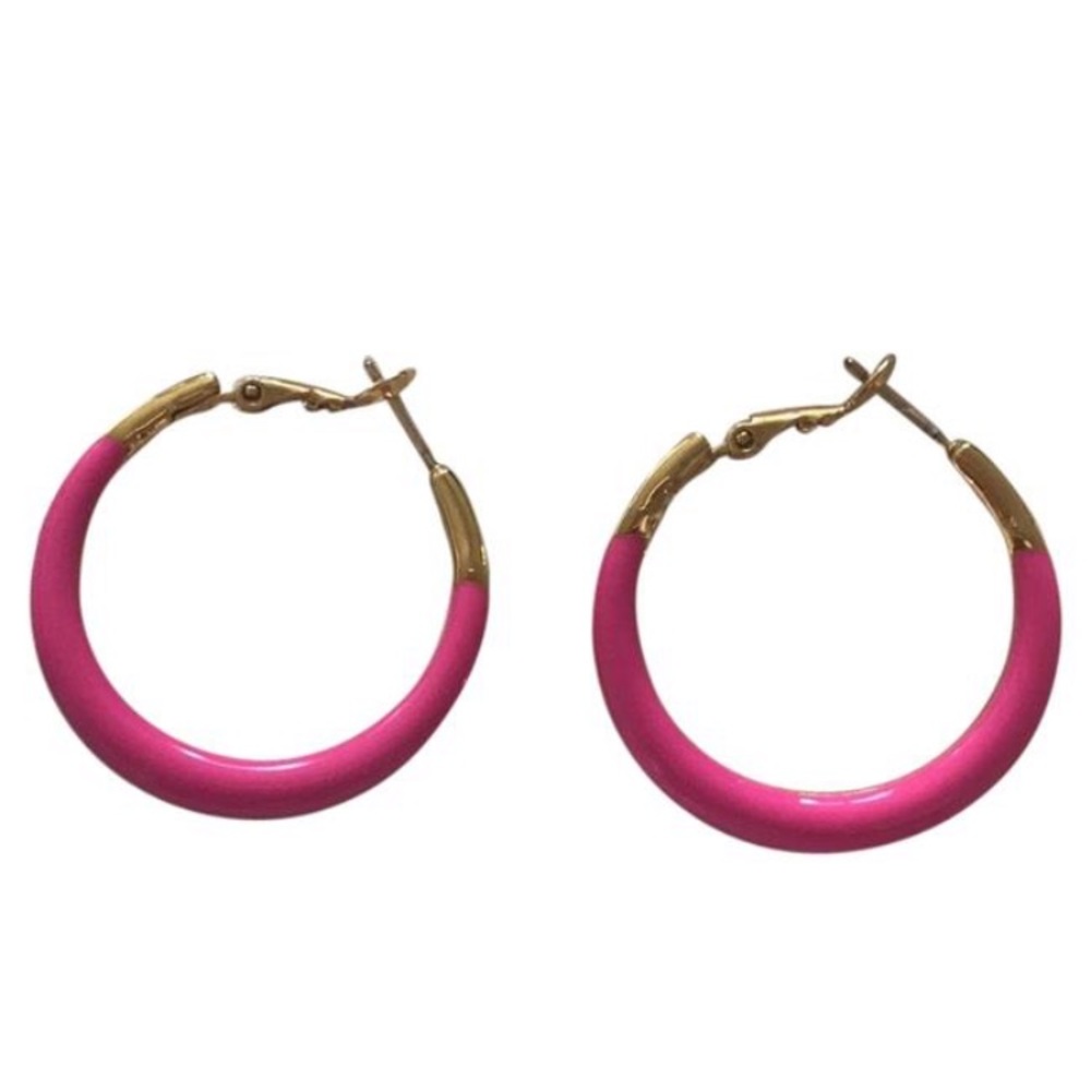 Kate Spade hot pink hoops